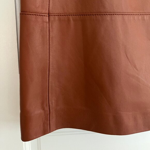 Jason Wu 100% Leather Tie Front Wrap Skirt - 2 - Picture 6 of 13